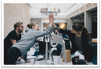 Colleagues celebrating